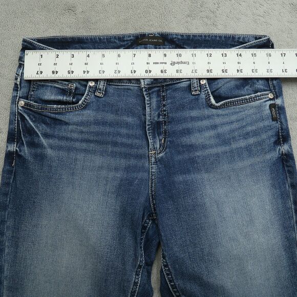 Silver Jeans Women's Size 30 Blue Mid-Rise Elyse Slim Boot Denim 29" inseam - Picture 16 of 16